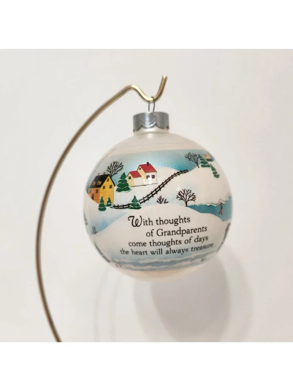 1982 Hallmark Christmas Ornament Grandparents Keepsake Winter Scene Vintage